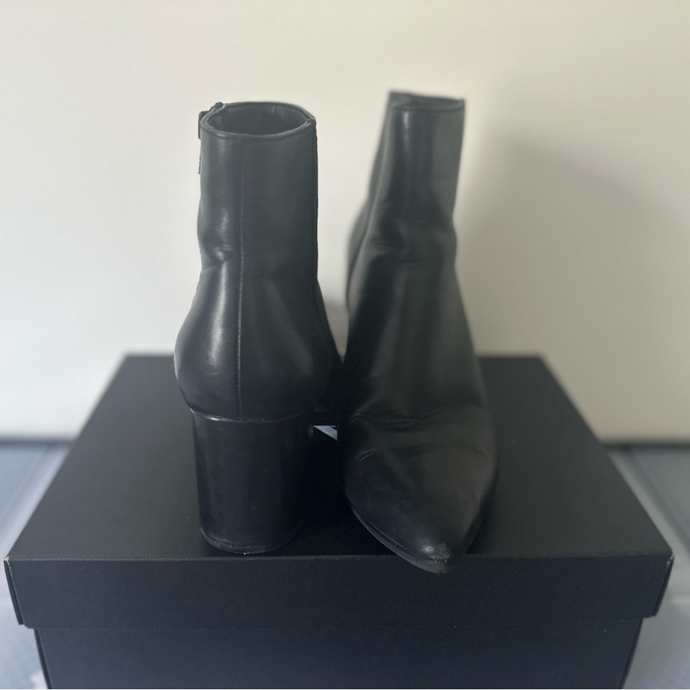 ALDO Women’s Faux Leather Pointed Heel Bootie in Black, Size: 8.5